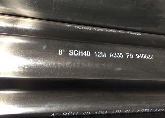 Tubo de acero inoxidable inconsútil laminado en caliente de Astm A335 4m m, tubo sin soldadura de acero inoxidable
