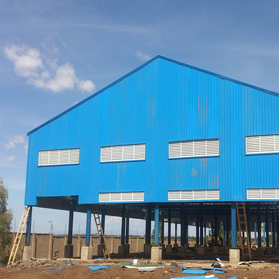 Edificio galvanizado prefabricado de la estructura del marco de acero del panel de la PU