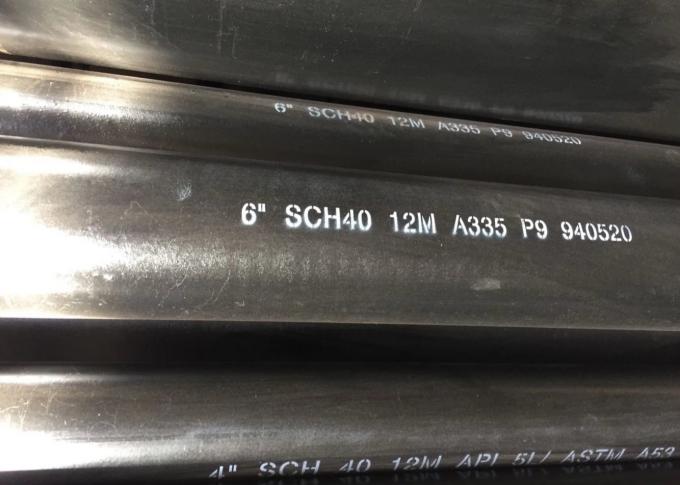 Los extremos biselados de acero negros eamless de carbono de Astm A335 instalan tubos la tubería de acero galvanizada A335 de Astm