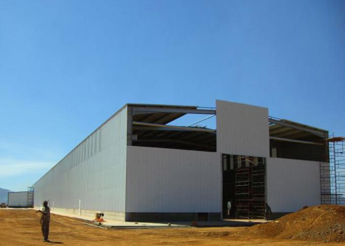 Edificio fácil de la estructura de acero de la luz de la instalación de Warehouse de la construcción del diseño del marco metálico rápido prefabricado del palmo grande