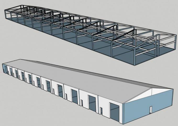 El bajo marco porta costo fabricación constructiva ligera de la estructura de acero prefabricó el edificio de Warehouse con el palmo de la larga vida