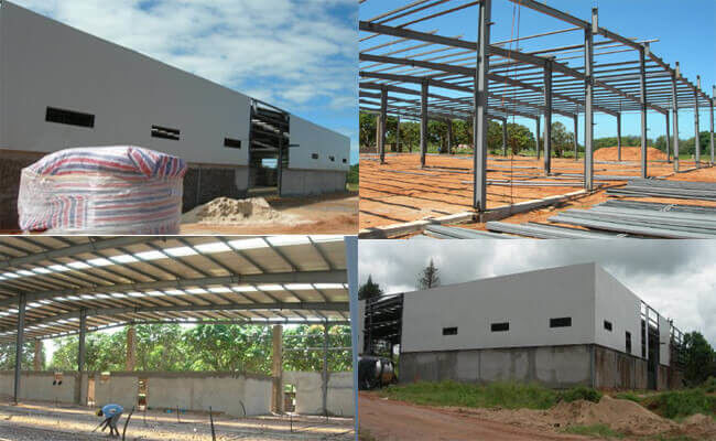 El edificio industrial de la estructura de acero de China prefabricó a Hall Steel Structure Workshop In Mozambique con diseño libre