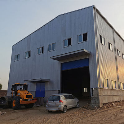 El edificio de la estructura de acero de Warehouse 1000sqm del palmo grande pintó